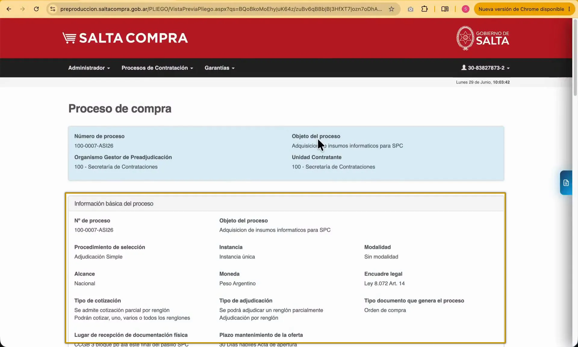 Captura del paso 2: Abrir la ficha y revisar la información básica