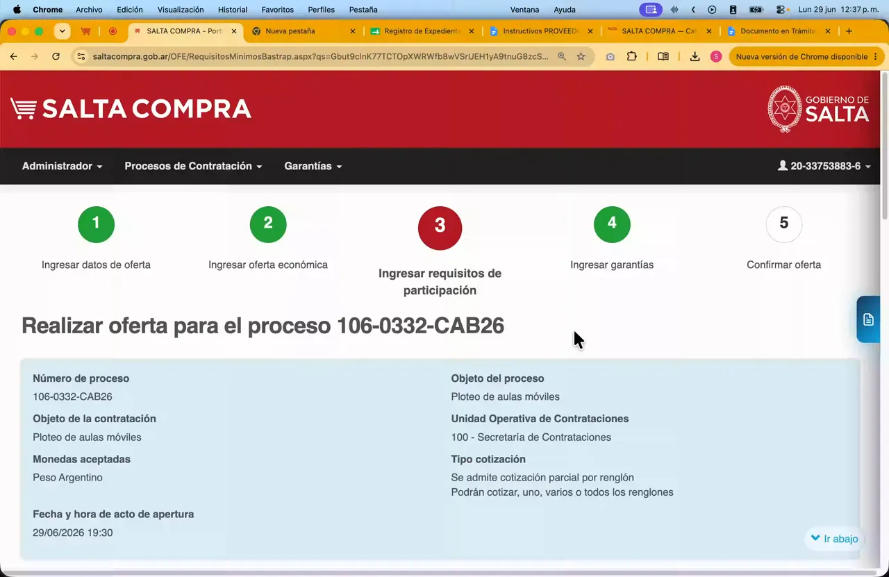 Captura del paso 4: Volver a la pantalla de origen y confirmar la carga